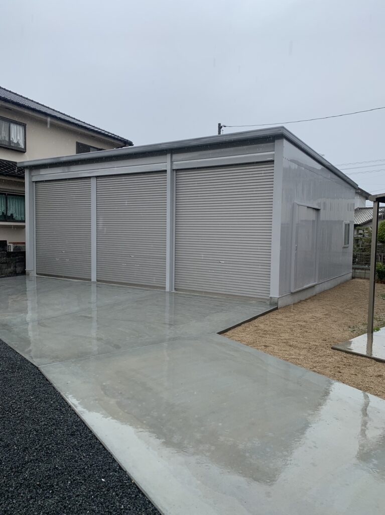 イナバ物置ガレージ増築 確認申請 総社